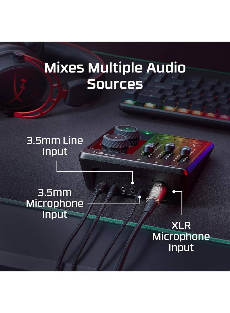 HYPERX Audio Mixer for PC, Mac, Microsoft Windows 10 (build 1703) and newer, macOS - Black - Image 2