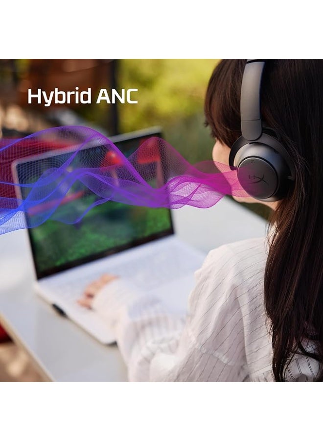 HYPERX Cloud Mix 2 Wireless Headphones with Noise Cancelling, Gaming, Music, Calling, Bluetooth 5.3 or USB-C, 110h Battery, Black - Image 4