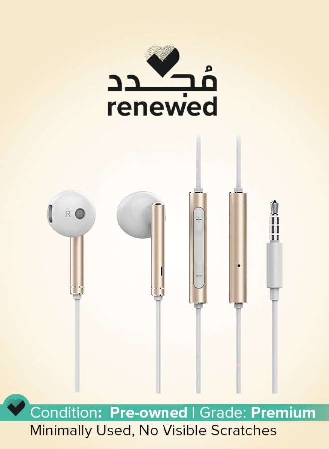 هواوي Renewed - Stereo In Ear Headphone With Mic For Huawei Gold/White - Image 1