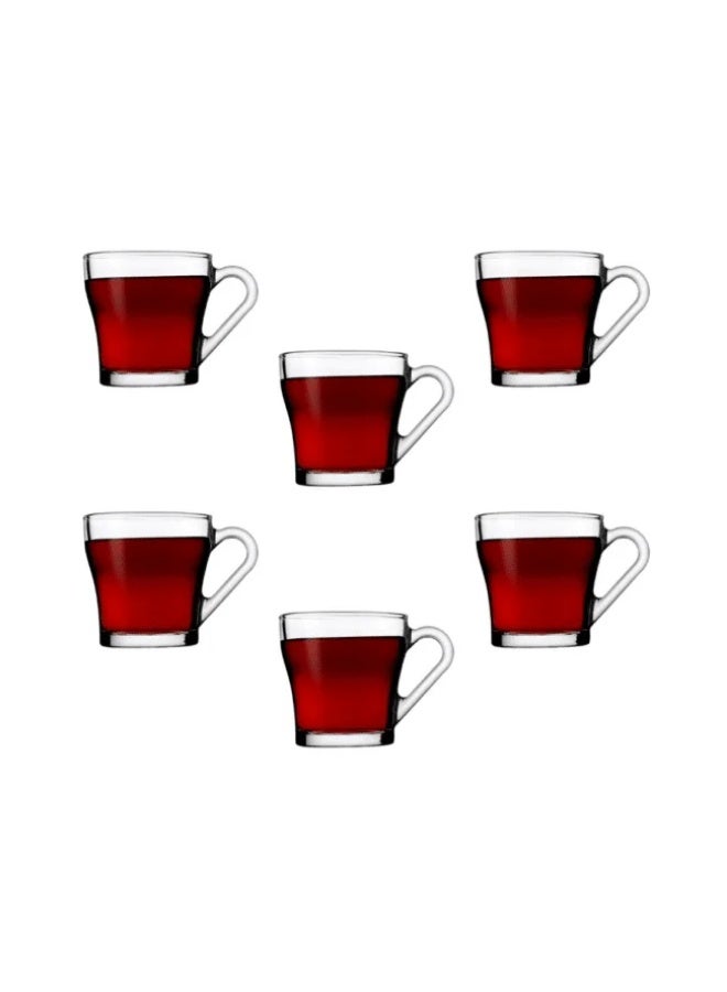 باساباتشي Pasabahce Aria Tea Mug 205ml Set of 6Pcs - Image 1