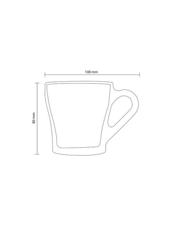 باساباتشي Pasabahce Aria Tea Mug 205ml Set of 6Pcs - Image 3