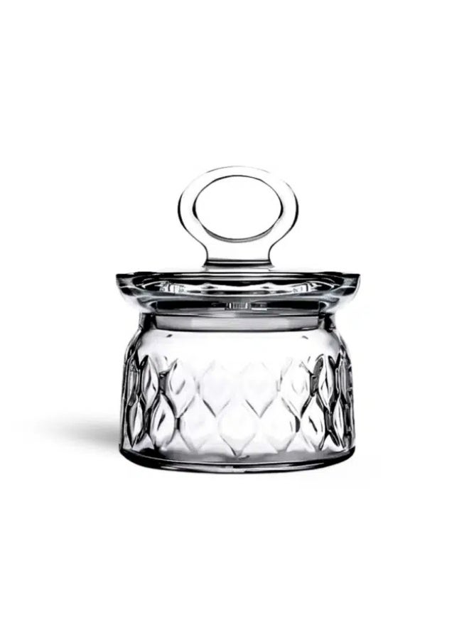 باساباتشي Pasabahce Leafy Glass Jar 400ml-Turkey Made - Image 1