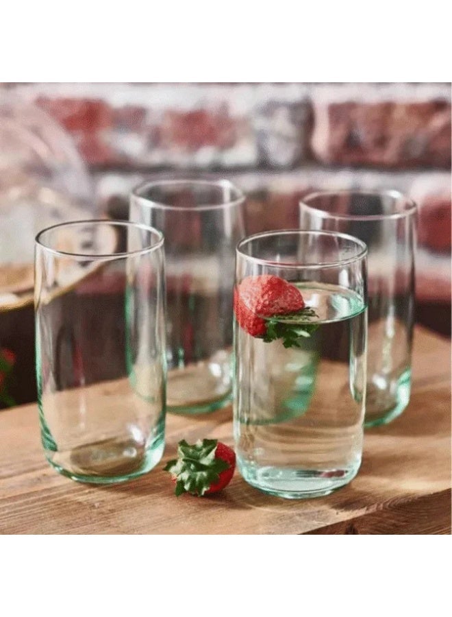Pasabahce Iconic Glass Set of 4Pcs (365ml) Green Color-Turkey Made - Image 3