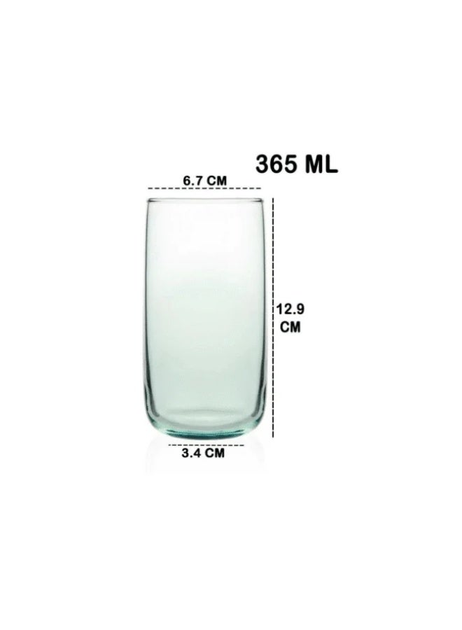 Pasabahce Iconic Glass Set of 4Pcs (365ml) Green Color-Turkey Made - Image 2