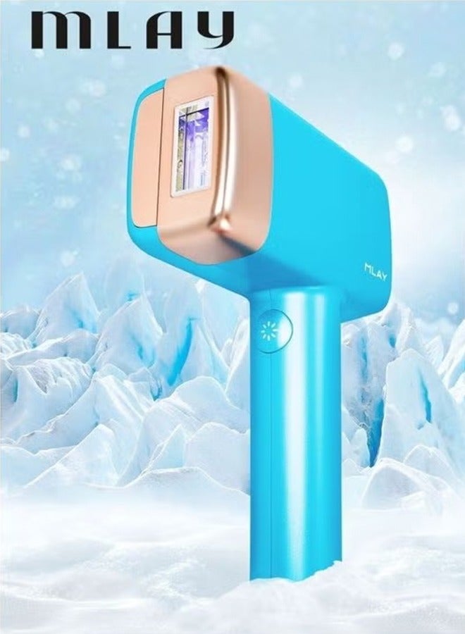 MLAY Newest MLAY T14 Laser  Painless Fast Hair Removal 3℃ Cold Compress/5-Levels/500000 Pulses Sky Blue - Image 1
