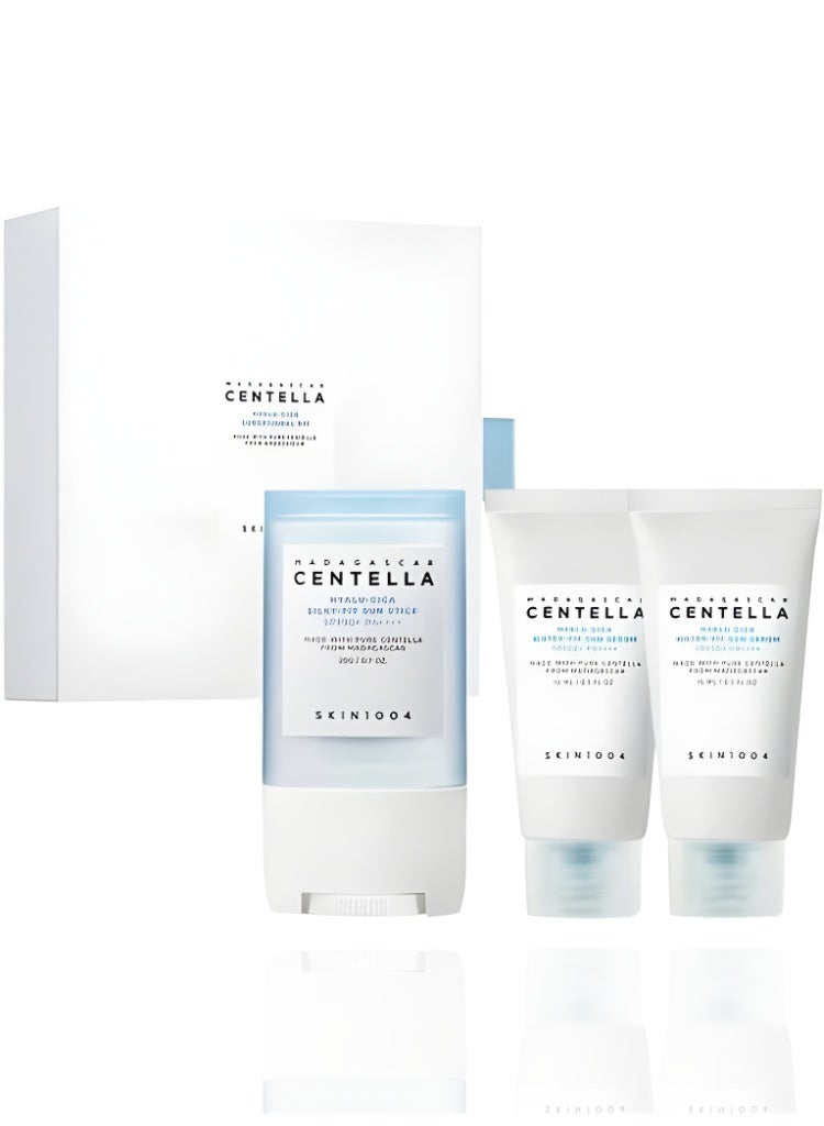 سكين1004 طقم SKIN1004 هايالو-سيكا للحماية من الشمس للتهدئة والترطيب والدفاع اليومي ضد الأشعة فوق البنفسجية - Image 1