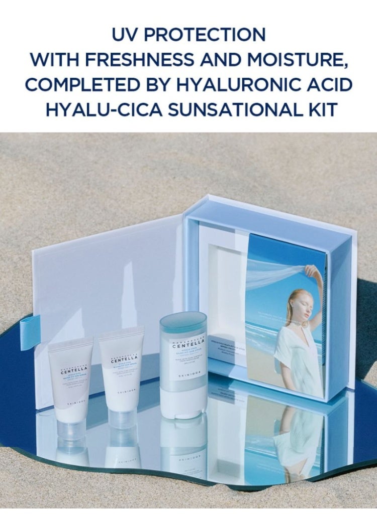 سكين1004 طقم SKIN1004 هايالو-سيكا للحماية من الشمس للتهدئة والترطيب والدفاع اليومي ضد الأشعة فوق البنفسجية - Image 5