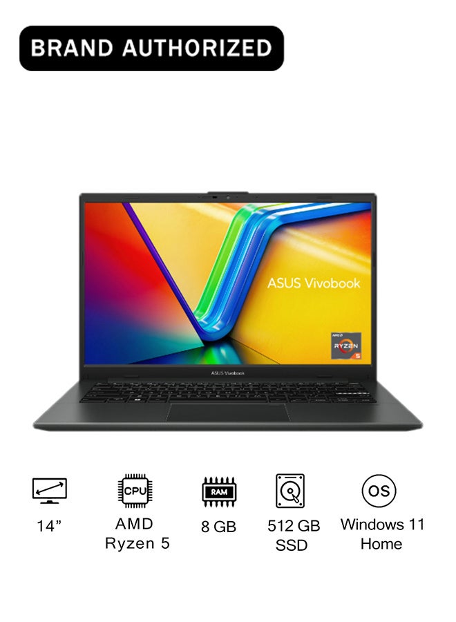 أسوس لابتوب فيفو بوك جو بشاشة 14 بوصة بدقة Full HD، مع معالج AMD Ryzen 5 7520U / 8GB RAM / 512GB SSD / رسومات AMD UMA / ويندوز 11 هوم - Image 1
