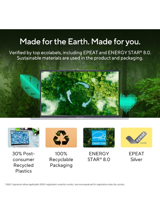 أسوس Vivobook Laptop With 15.6-Inch Full HD Display,Intel Core i9 13900 H Processor/16GB RAM/1TB SSD/Nvidia RTX 5090 Graphics/Windows 11 Home English Black - Image 4