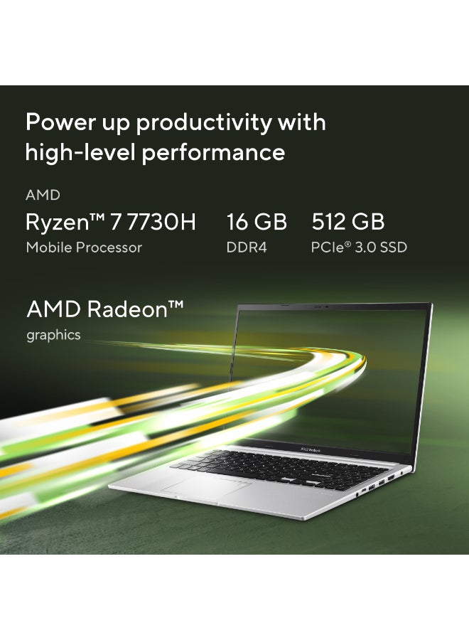 ASUS Vivobook Laptop With 15.6-Inch Full HD Display,AMD Ryzen 7 7730U Processor/16GB RAM/512GB SSD/Intel UMA Graphics/Windows 11 Home English Blue - Image 4