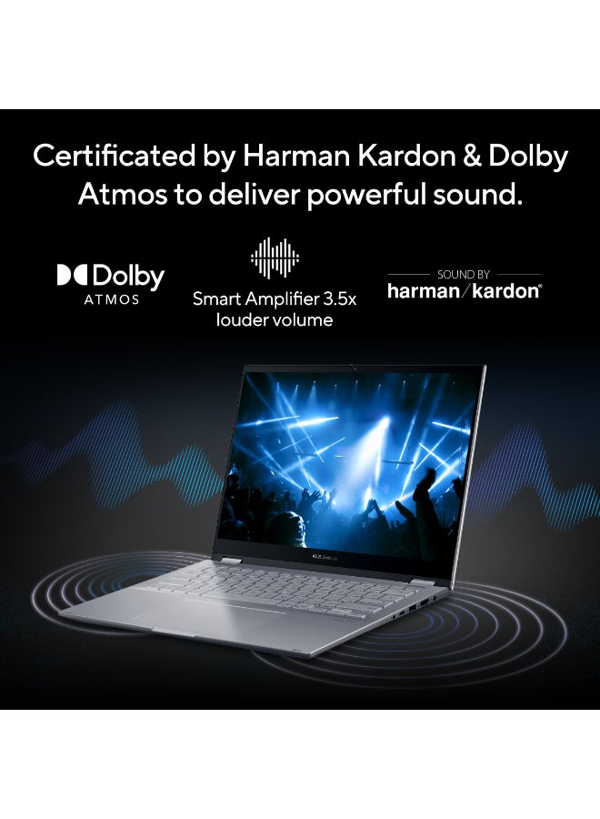 ASUS Vivobook Flip Laptop With 14-Inch Full HD Display,Intel Core i5-13420H Processor/16GB RAM/512GB SSD/Intel UMA Graphics/Windows 11 Home English Silver - Image 2