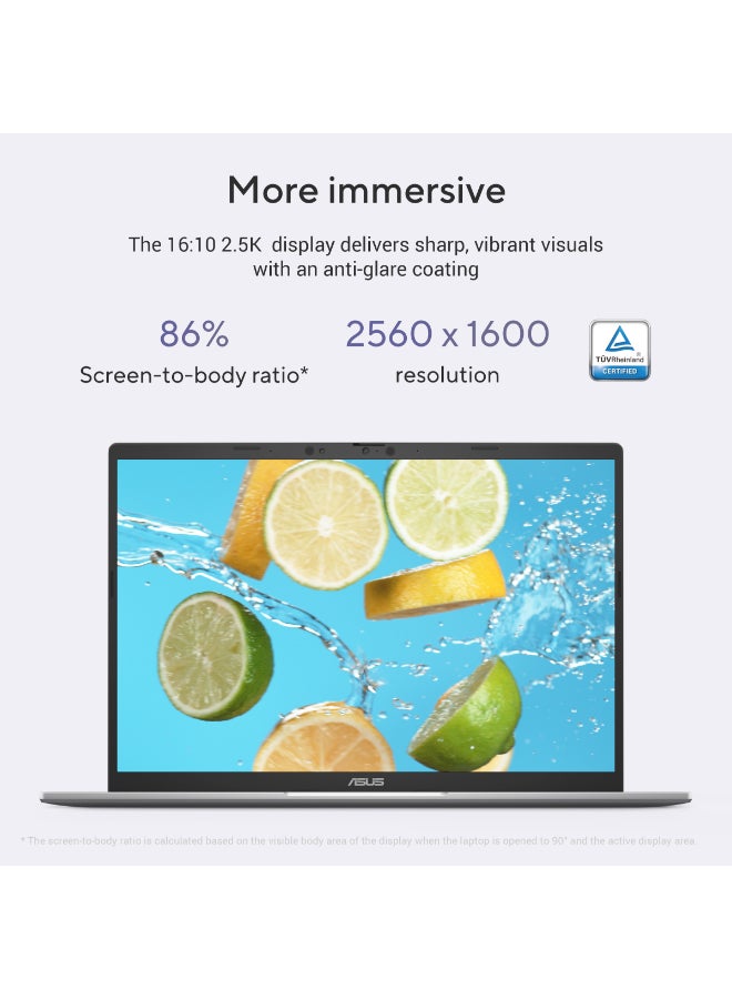 ASUS Vivobook S Laptop With 14-Inch Full HD Display,Qualcomm Snapdragon Processor/16GB RAM/1TB SSD/Qualcomm UMA Graphics/Windows 11 Home English Gray - Image 4