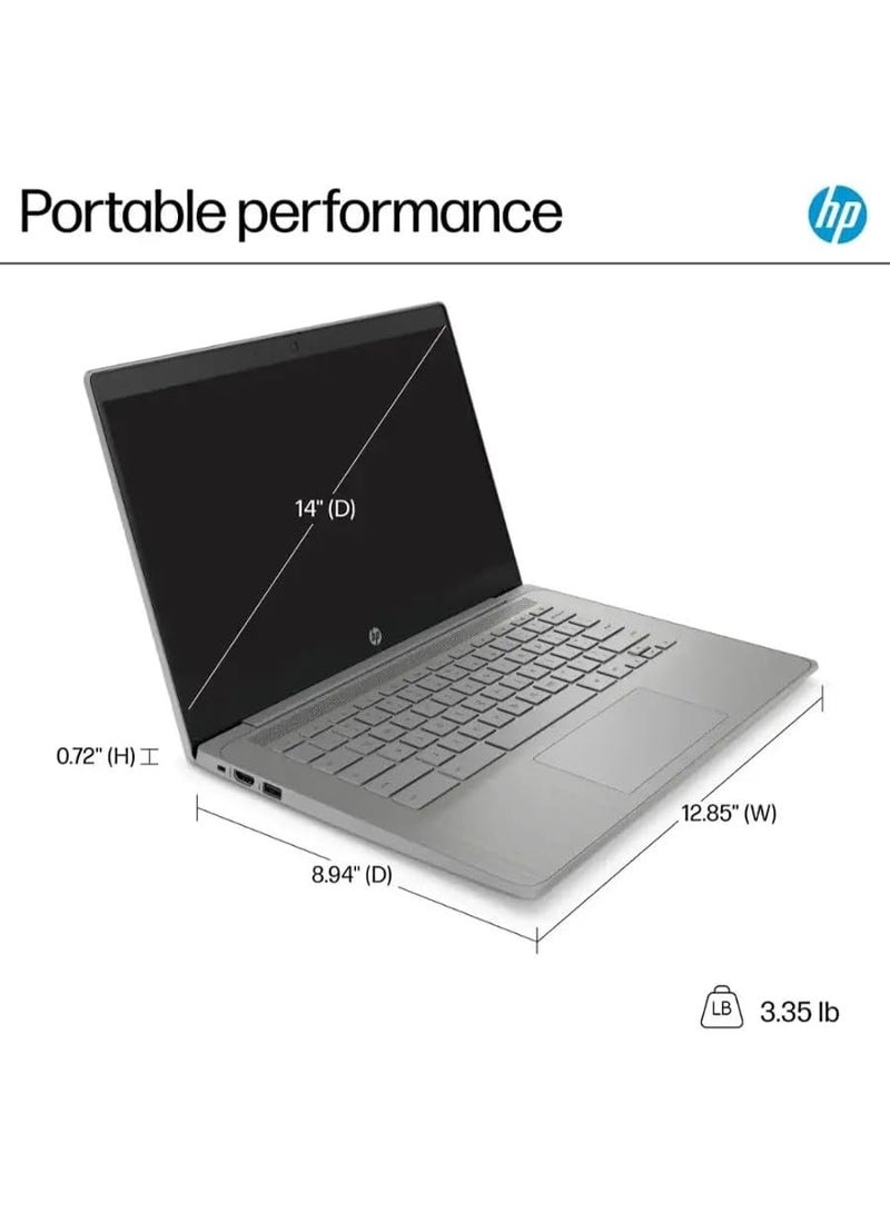 HP Chromebook, Intel Celeron N4500, 14-inch HD LED Display, 4GB RAM, 14a-ne1013dx, 64GB eMMC Storage, Intel UHD Graphics, Modern Grey, Lifetime Office English Modern Grey - Image 5