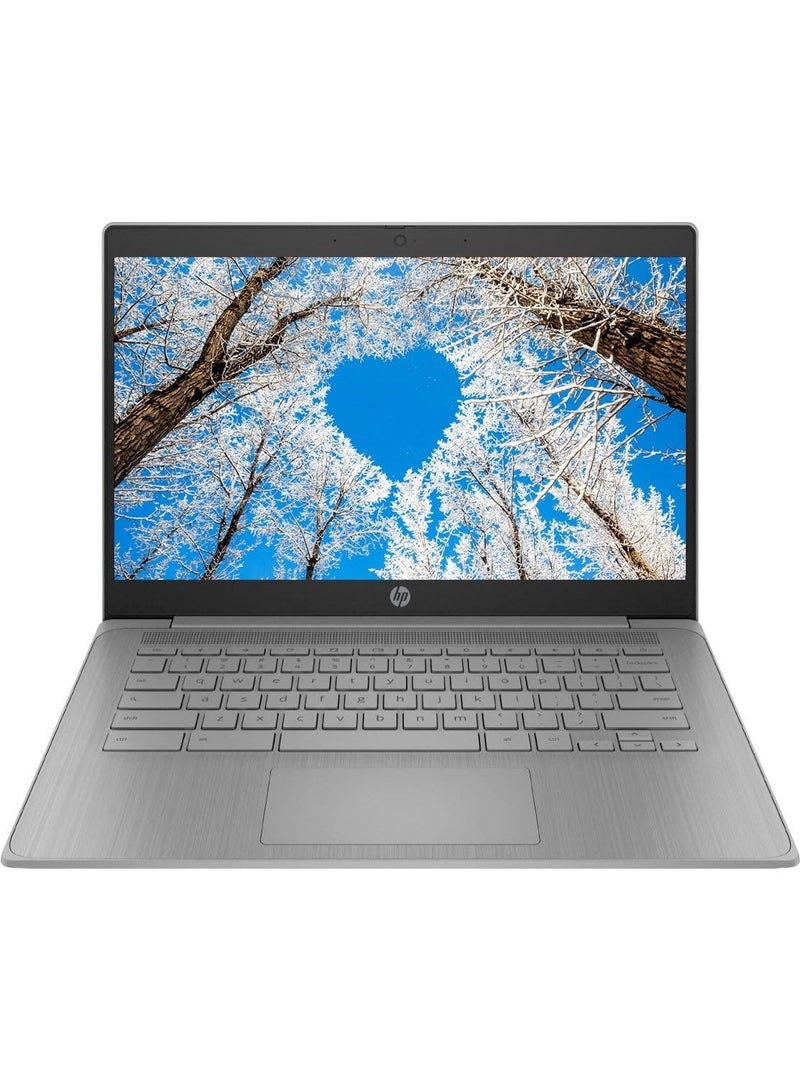 HP Chromebook, Intel Celeron N4500, 14-inch HD LED Display, 4GB RAM, 14a-ne1013dx, 64GB eMMC Storage, Intel UHD Graphics, Modern , Lifetime Office English Modern Grey - Image 1