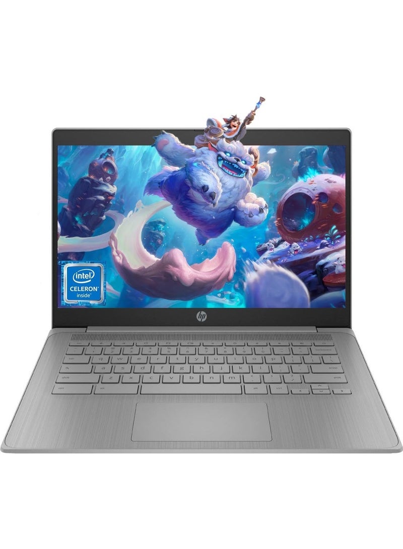 HP Chromebook, Intel Celeron N4500, 14-inch HD LED Display, 4GB RAM, 14a-ne1013dx, 64GB eMMC Storage, Intel UHD Graphics, Modern , Lifetime Office English Modern Grey - Image 1