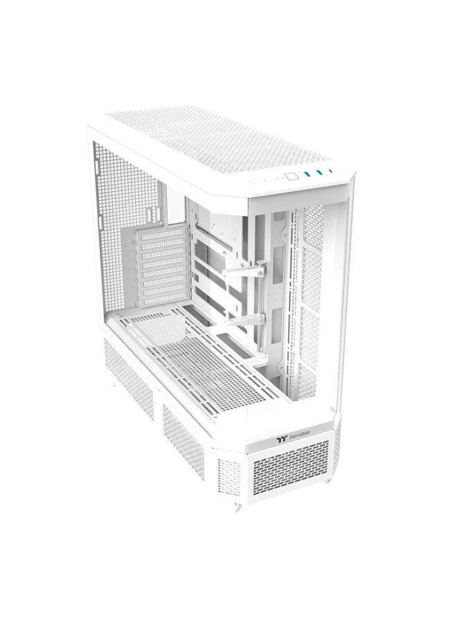 Thermaltake View 600 TG Snow Full Tower PC Case – 4 Tempered Glass Panels, Up to 480mm GPU & 175mm CPU Cooler, 10 Fan or 360/420mm Radiator Support, USB 3.2 Gen 2 Type-C, HDD/SSD Storage, High Airflow, GPU Holder, LCD Panel Compatible | CA-11H-00F6WN-00 - Image 5