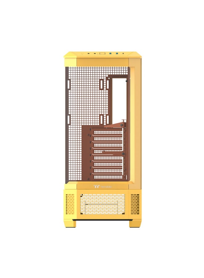 Thermaltake View 600 TG Butter Caramel Full Tower PC Case – 4 Tempered Glass Panels, Up to 480mm GPU & 175mm CPU Cooler, 10 Fan or 360/420mm Radiator Support, USB 3.2 Gen 2 Type-C, HDD/SSD Storage, High Airflow, GPU Holder, LCD Panel Compatible | CA-11H-00FMWN-00 - Image 3