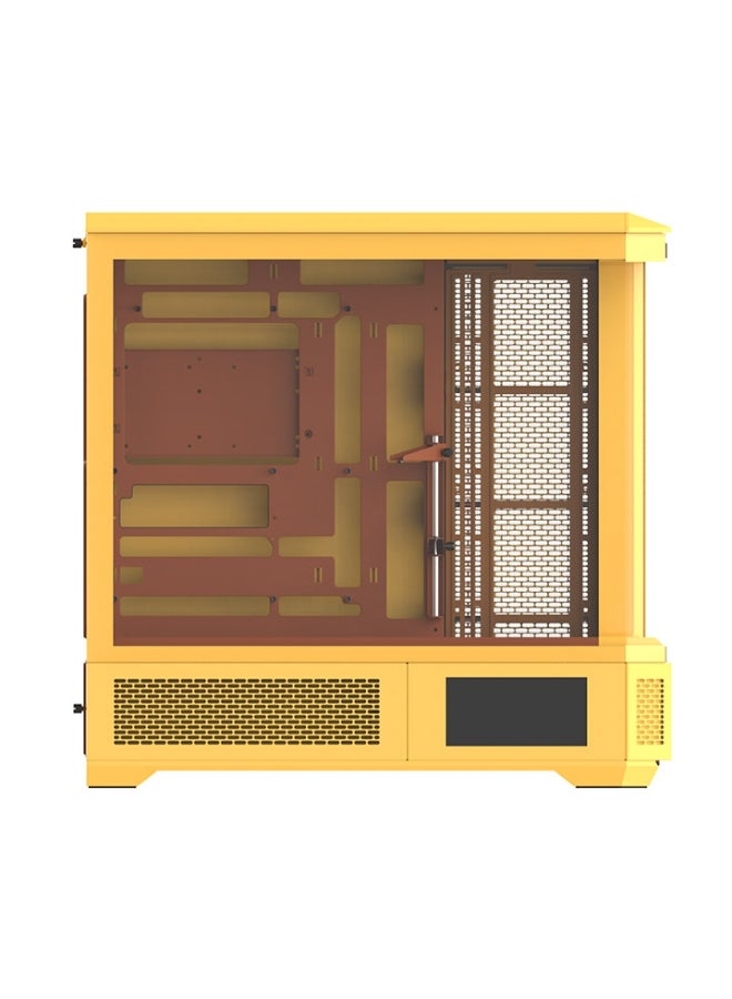 Thermaltake View 600 TG Butter Caramel Full Tower PC Case – 4 Tempered Glass Panels, Up to 480mm GPU & 175mm CPU Cooler, 10 Fan or 360/420mm Radiator Support, USB 3.2 Gen 2 Type-C, HDD/SSD Storage, High Airflow, GPU Holder, LCD Panel Compatible | CA-11H-00FMWN-00 - Image 4