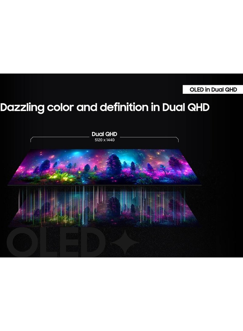 Samsung Odyssey G91SD G9 Gaming Curved Monitor, 49" OLED Display, DQHD Resolution, 144Hz Refresh Rate, 0.03ms Response Time, AMD FreeSync Premium Pro, White | LS49DG912SMXUE white - Image 4