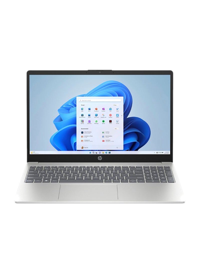 HP 15-FD0066nx Laptop With 15.6 Inch Full HD (1920x1080) Display, Core i3-1315U Processor/8GB RAM DDR4/256GB SSD/Intel UHD Graphics/DOS(Without Windows) English/Arabic Silver - Image 1