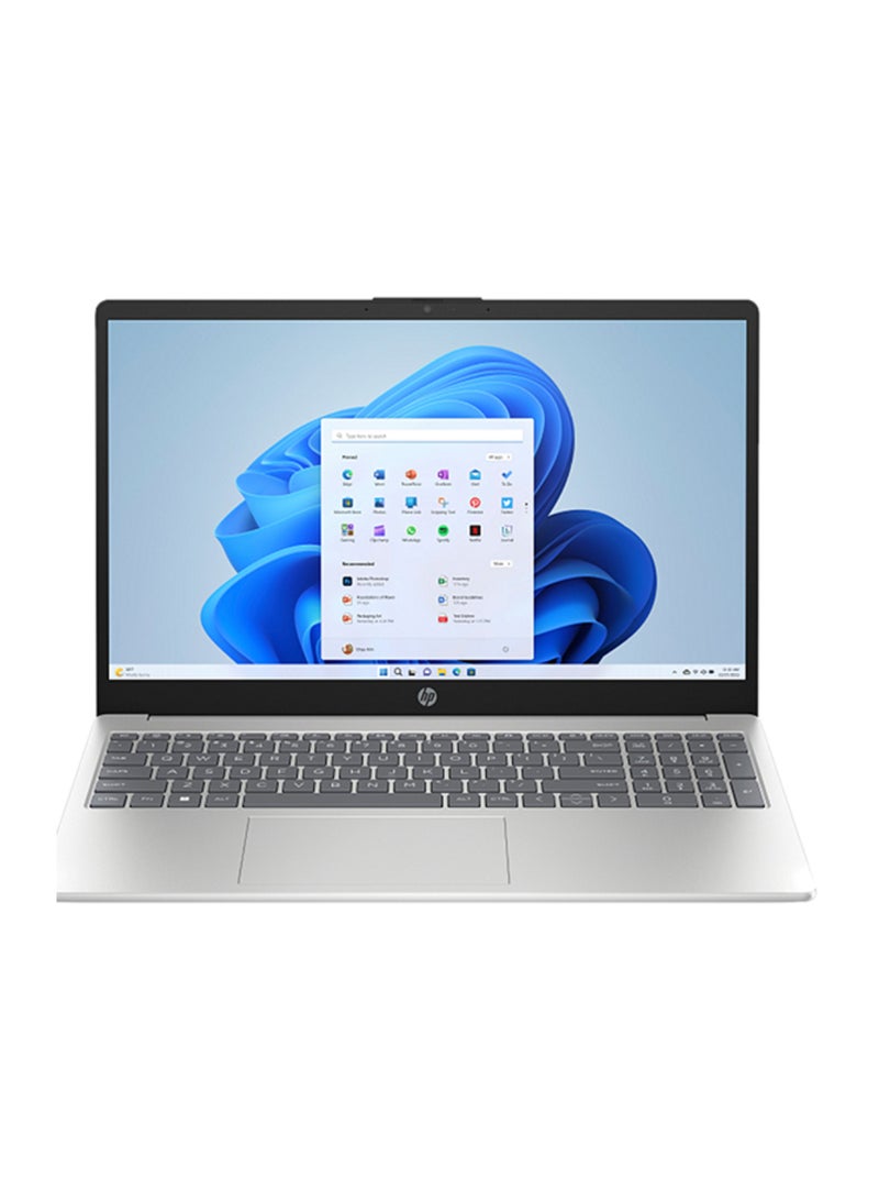 HP 15-fd1052nx Laptop With 15.6 Inch Full HD (1920x1080) Display, Core 5 120U Processor/8GB RAM DDR4/512GB SSD/Intel UHD Graphics/DOS(Without Windows) English/Arabic Silver - Image 1