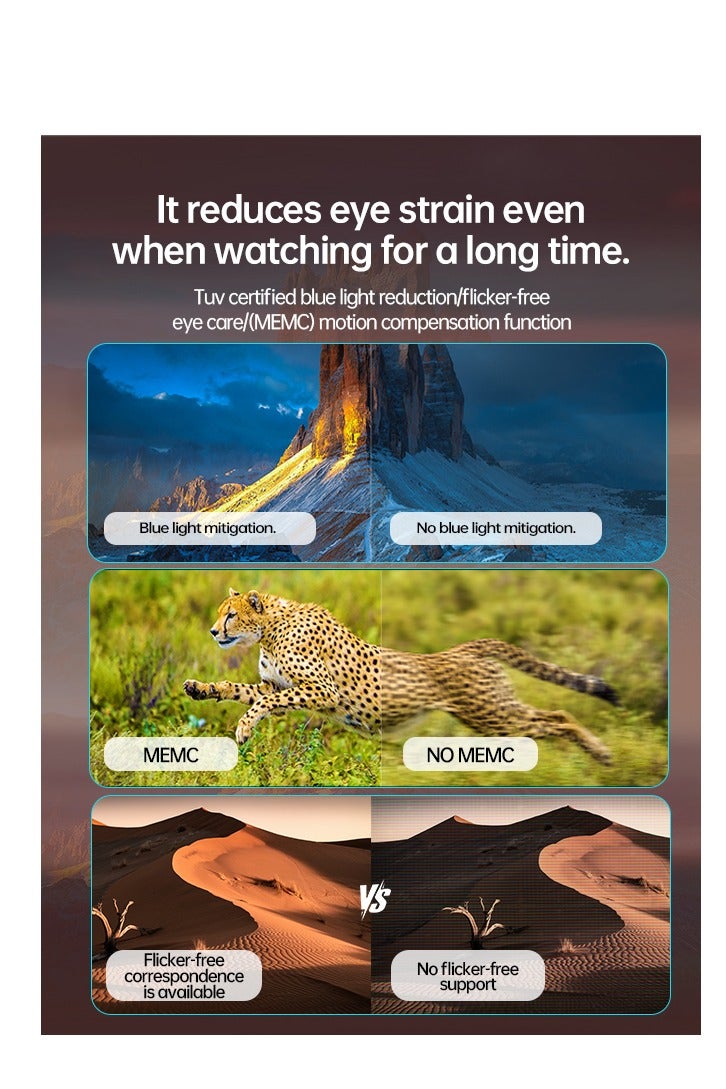 روا تلفزيون 55R55 55 بوصة سمارت 4K UHD HDR 10+ للألعاب جوجل TV، تحسين الألوان الديناميكية، دولبي فيجن أتموس، MEMC، التحكم الصوتي، ماستر الألعاب بتصميم نحيف (طراز 2025) - Image 3