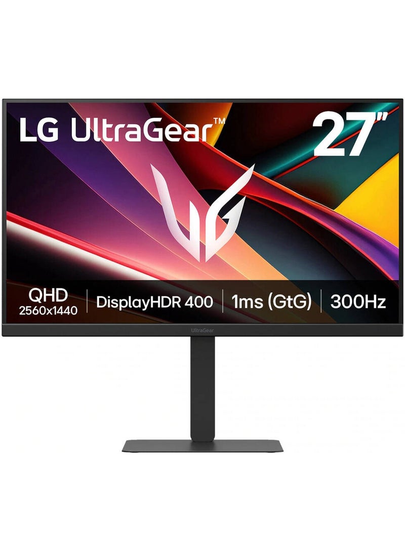 LG UltraGear G6 Gaming Monitor, 27" IPS Display, QHD Resolution, 300Hz Refresh Rate, 1ms (GtG @ Faster) Response Time, AMD FreeSync Premium & NVIDIA G-Sync Compatible | 27G640A-B Black - Image 1