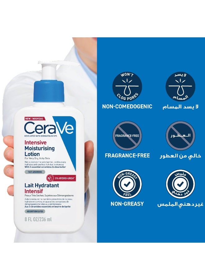 CeraVe Intensive Moisturising Lotion For Very Dry, Itchy Skin 236ml - Image 5