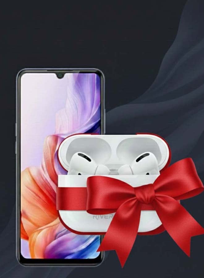 زد تي اي هاتف ZTE Blade V70 Max ثنائي الشريحة (ذهب الصحراء) 14GB RAM / 128GB، شاشة 6.9" 120Hz، بطارية 6000mAh، شحن سريع 22.5W + سماعات RIVERSONG Audio Air Pro EA79 True Wireless Stereo (TWS) (أبيض) - Image 1