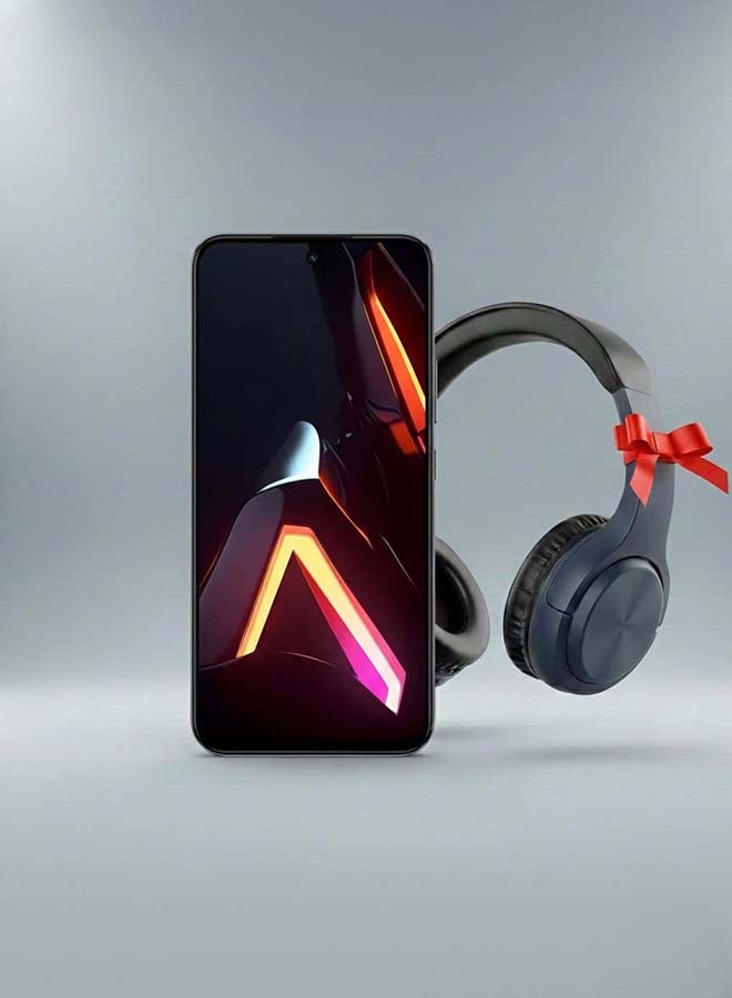 ZTE nubia Neo 3 Dual SIM Smartphone – Shadow Black – 6.8" 120Hz IPS LCD Display – 8GB+12GB RAM, 256GB Storage – Unisoc T8300 – 50MP Dual Rear Camera, 16MP Front Camera – 6000mAh Battery with 33W Charging – Stereo Speakers – Pressure-Sensitive Gaming Zones + RGB Back Light – 5G – Middle East Version + RIVERSONG Audio Wireless Headphones - Image 1