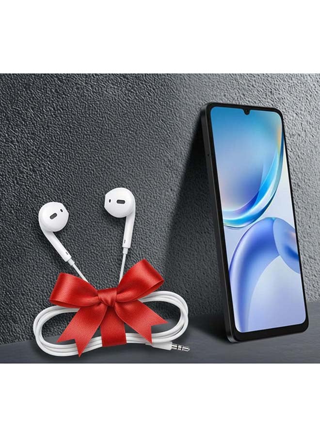 زد تي اي هاتف ZTE Blade A36 ثنائي الشريحة – أسود نيبولا – شاشة 6.75 بوصة بتردد 90 هرتز – 4GB+8GB ذاكرة عشوائية، 128GB تخزين – بطارية 5000mAh – كاميرا 13MP – معالج Unisoc T7200 – نسخة الشرق الأوسط – 4G + سماعة Riversong سلكية بيضاء مع جاك 3.5 مم - Image 1