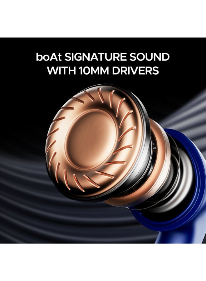 boAt Airdopes 121 Pro Plus,100H Battery,4Mics ENx,Low Latency,Fast Charge, LED Display, Stream Ad Free Music via App Support, Bluetooth in Ear Earbuds, TWS Ear Buds Wireless Earphones with mic (Blue) Blue - Image 4