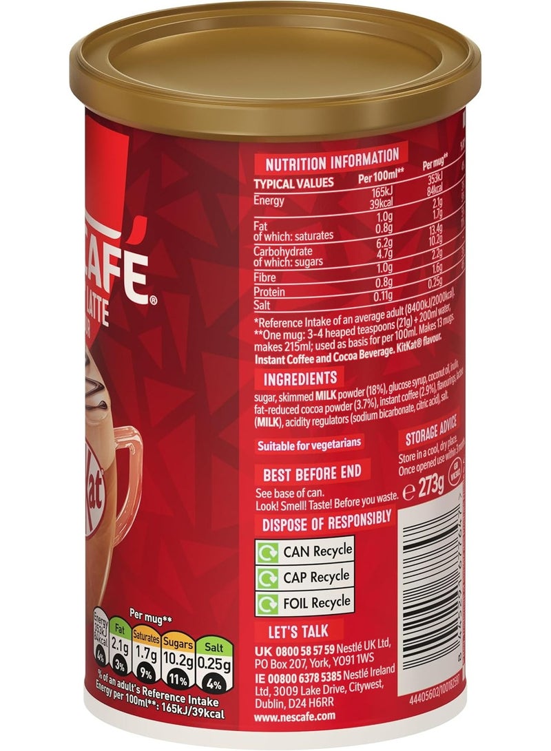 Nescafe Kitkat Latte Flavour 273g 273grams Single - Image 2
