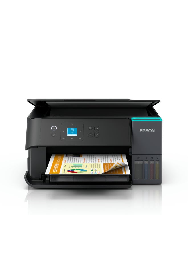 EPSON EcoTank L4360 A4 Wi-Fi Duplex All-in-One Ink Tank Printer, 1 Year Warranty Black - Image 2