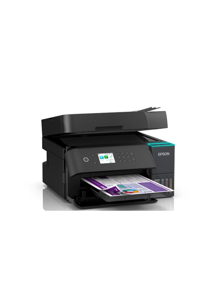إبسون EcoTank L6370 A4 Wi-Fi Duplex All-in-One Ink Tank Printer, 1 Year Warranty Black - Image 3