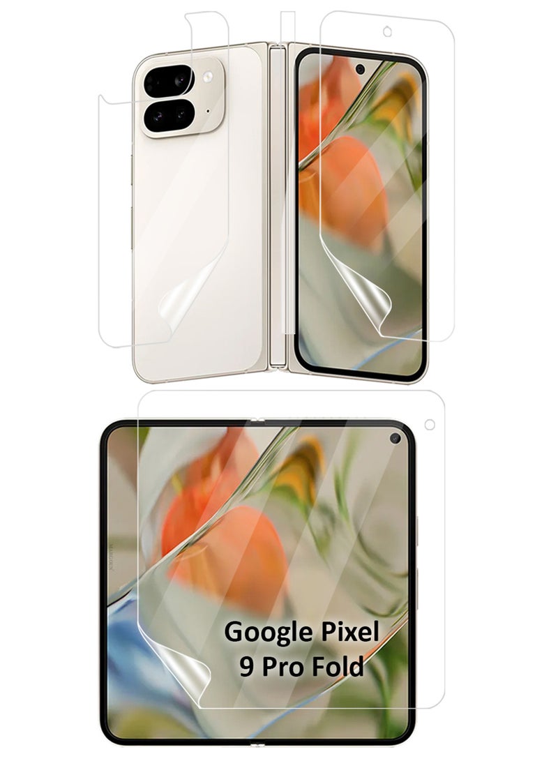 MARGOUN 2 Pieces Full Coverage Hydrogel TPU Screen Film Protector for Google Pixel 9 Pro Fold - Ultra-Thin Touch Sensitive clear - Image 2