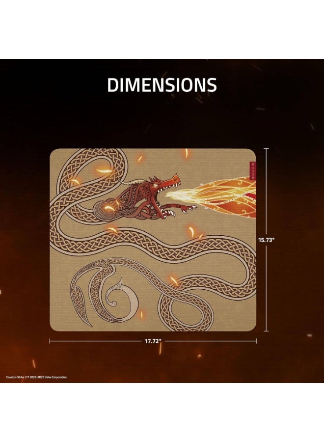 RAZER Gigantus V2 Counter-Strike 2 Edition Soft Gaming Mouse Pad, Textured Micro-Weave Cloth Surface, Thick, High-Density Rubber Foam, Anti Slip Base, Large, Gold | RZ02-03333300-R3M1 gold - Image 5