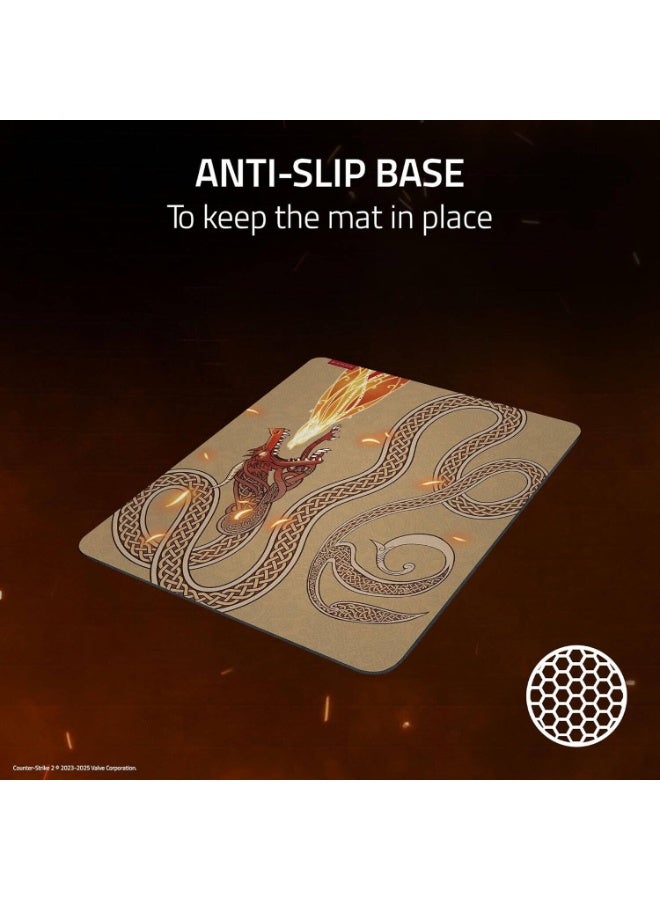 RAZER Gigantus V2 Counter-Strike 2 Edition Soft Gaming Mouse Pad, Textured Micro-Weave Cloth Surface, Thick, High-Density Rubber Foam, Anti Slip Base, Large, Gold | RZ02-03333300-R3M1 gold - Image 4