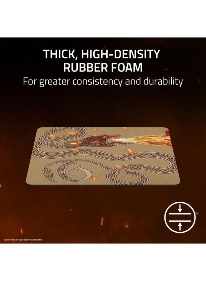 RAZER Gigantus V2 Counter-Strike 2 Edition Soft Gaming Mouse Pad, Textured Micro-Weave Cloth Surface, Thick, High-Density Rubber Foam, Anti Slip Base, Large, Gold | RZ02-03333300-R3M1 gold - Image 3