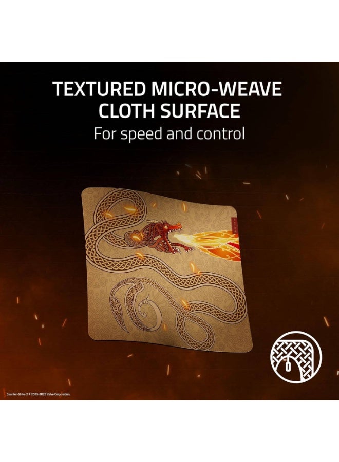 RAZER Gigantus V2 Counter-Strike 2 Edition Soft Gaming Mouse Pad, Textured Micro-Weave Cloth Surface, Thick, High-Density Rubber Foam, Anti Slip Base, Large, Gold | RZ02-03333300-R3M1 gold - Image 2