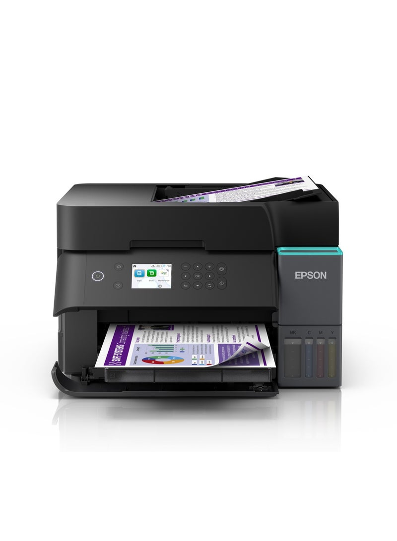 إبسون EcoTank L6390 A4 Wi-Fi Duplex All-in-One Ink Tank Printer with Fax, 1 Year Warranty Black - Image 2