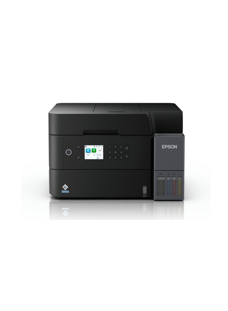 إبسون EcoTank L6390 A4 Wi-Fi Duplex All-in-One Ink Tank Printer with Fax, 1 Year Warranty Black - Image 1