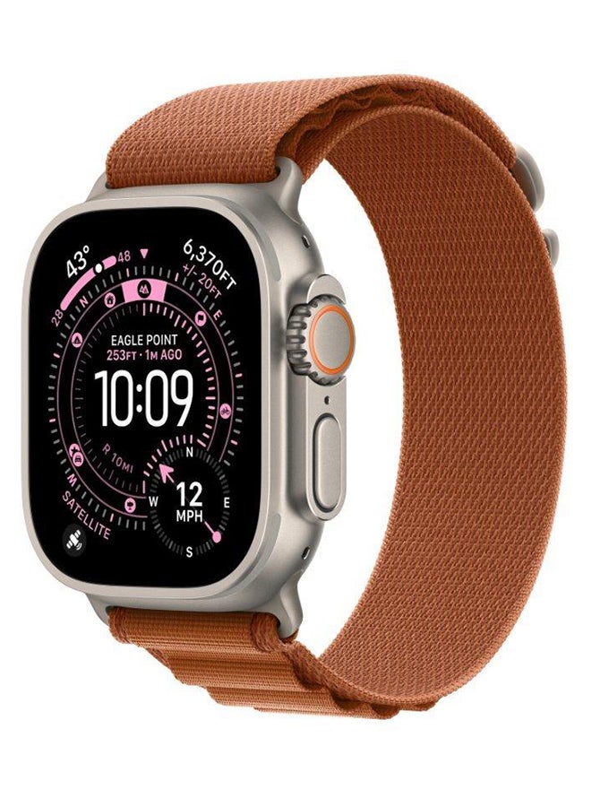 Apple 49mm Terra Cotta AlpineLoop Small Natural Titanium Finish Terra Cotta Natural Titanium - Image 2