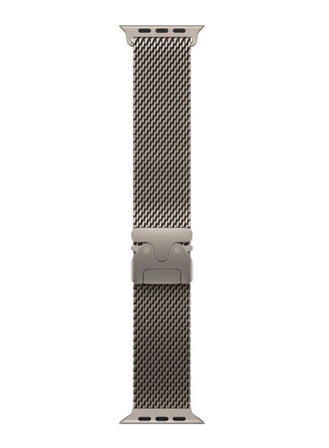 ابل  49mm Natural Titanium Milanese Loop Large Natural Titanium - Image 1