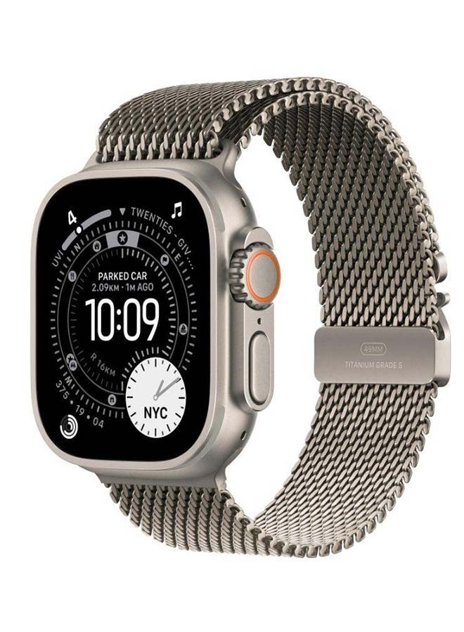 ابل  49mm Natural Titanium Milanese Loop Large Natural Titanium - Image 2