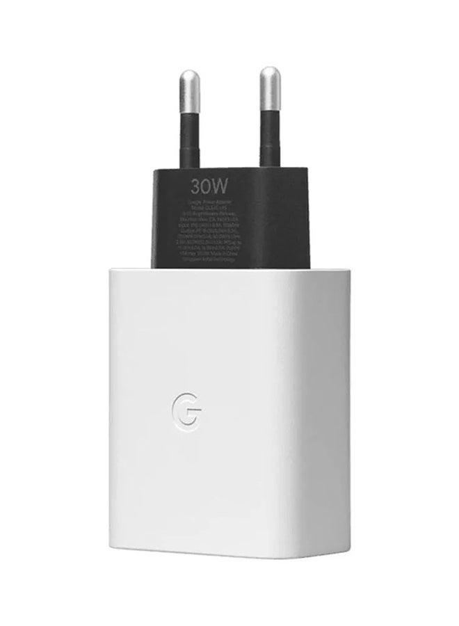 Google 30W USB C Fast 2 Pins Charger White - Image 1