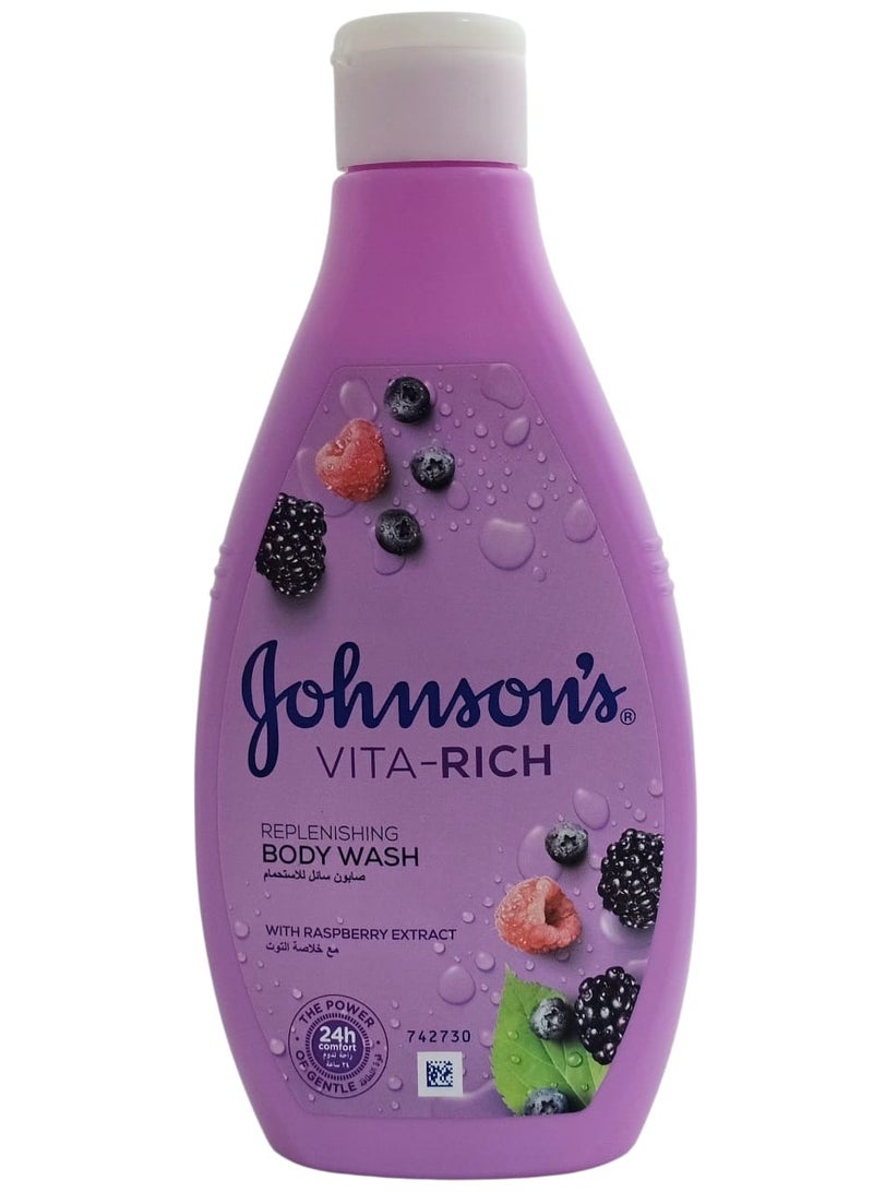 Johnson & Johnson Vita Rich Renewing Body Wash with Cranberry Extract 250ml - Image 1