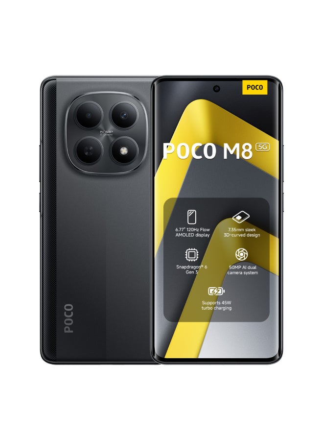 Xiaomi POCO M8 5G Black 8GB RAM 256GB ROM - Global Version | Best