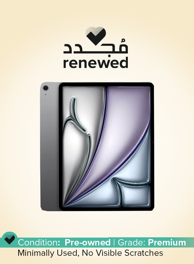 ابل  Renewed - iPad Air 2025 (7th Gen) 13-Inch 128GB WiFi Space Grey - International Version - Image 1