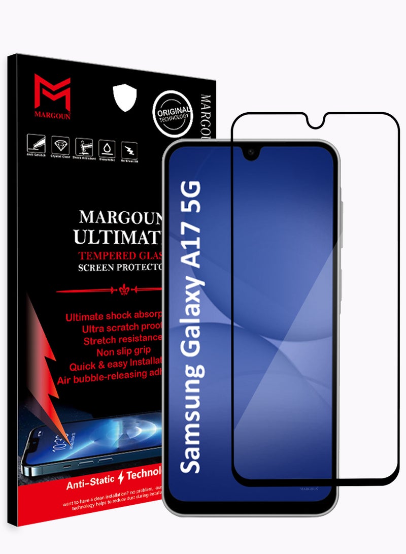 MARGOUN 3D Tempered Glass Screen Protector for Samsung Galaxy A17 5G – 6GB RAM / 128GB Storage Clear-1 - Image 1